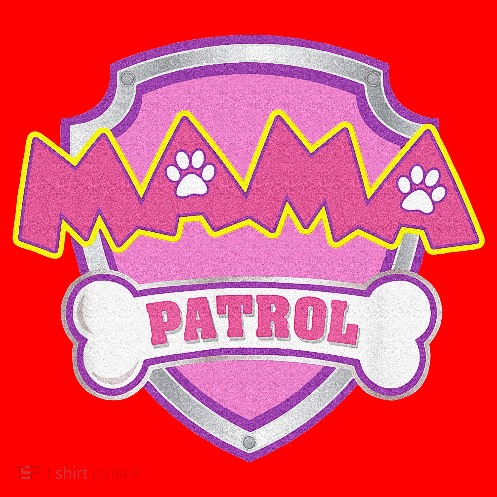 Mama Patrol Dog Mom Dad Funny Gift Birthday Party Santa Hat