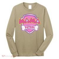 Mama Patrol Dog Mom Dad Funny Gift Birthday Party Long Sleeve Shirt thumb 0