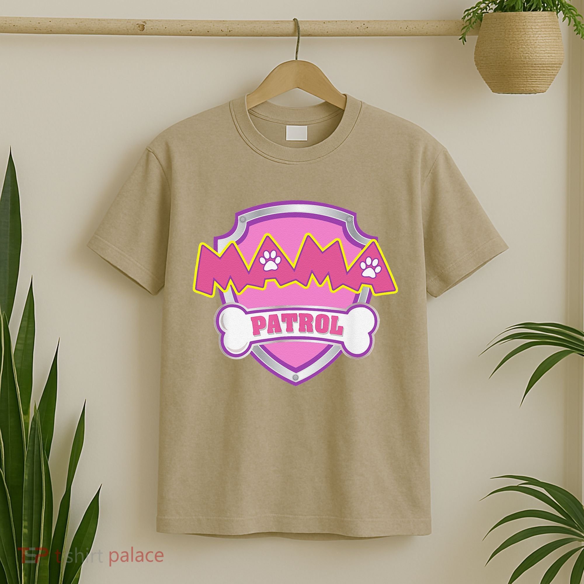 Mama Patrol Dog Mom Dad Funny Gift Birthday Party T-Shirt