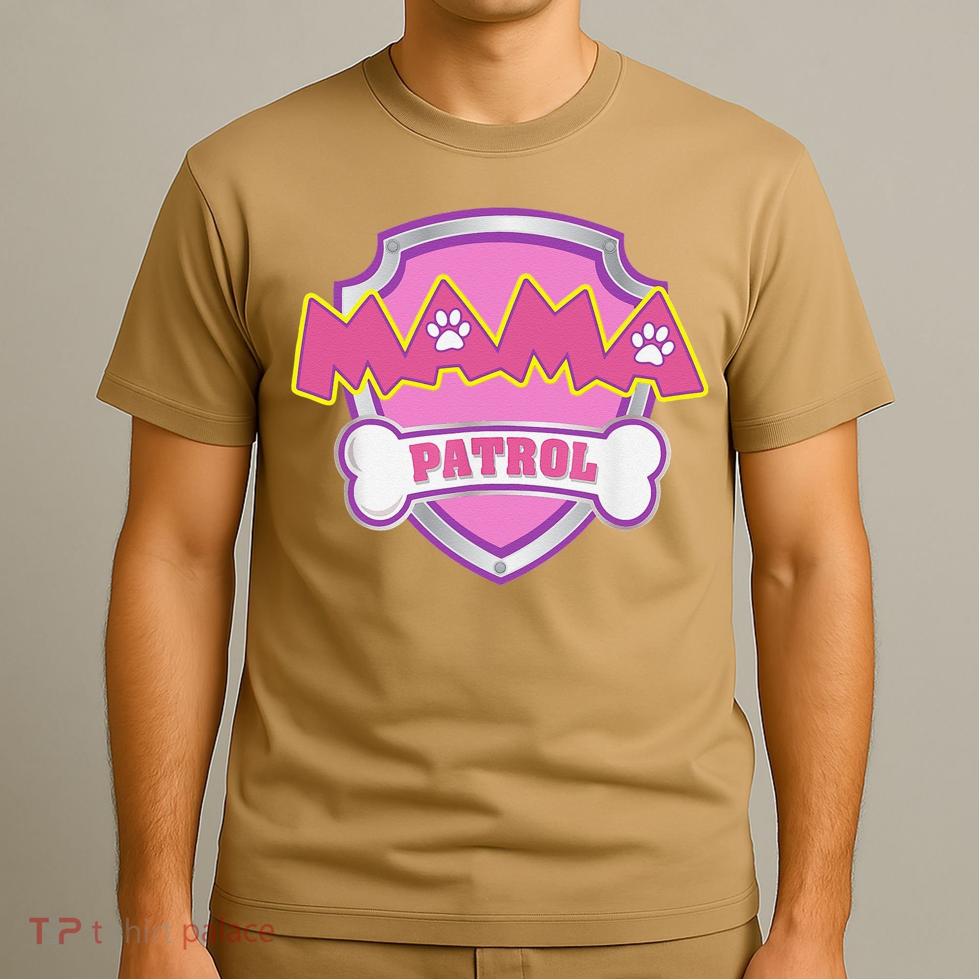 Mama Patrol Dog Mom Dad Funny Gift Birthday Party T-Shirt