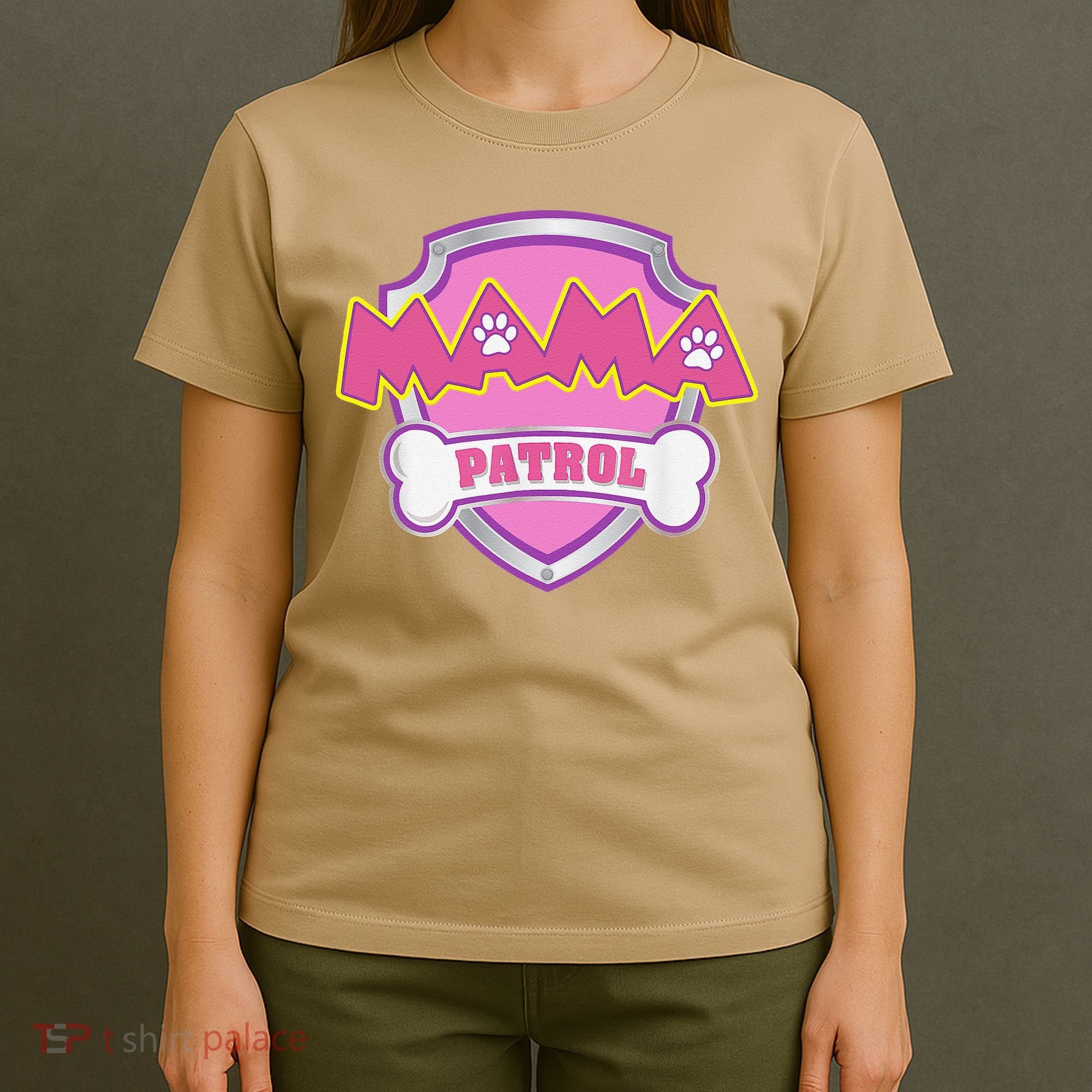 Mama Patrol Dog Mom Dad Funny Gift Birthday Party T-Shirt