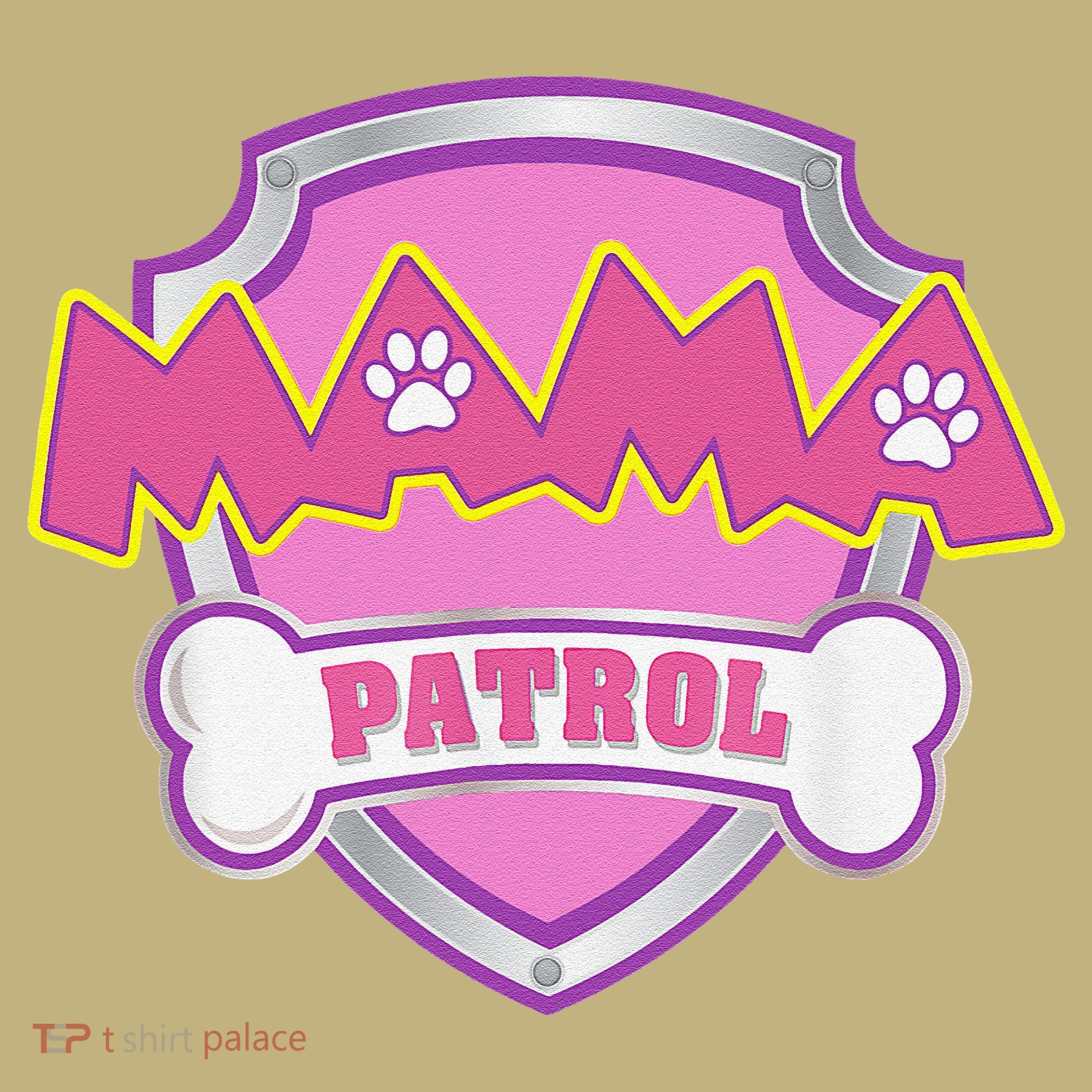 Mama Patrol Dog Mom Dad Funny Gift Birthday Party T-Shirt