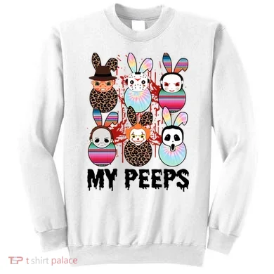My Peeps Easter Horror Eggs Horror Movie Easter Horror Easter Sweatshirt