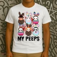 My Peeps Easter Horror Eggs Horror Movie Easter Horror Easter T-Shirt thumb 3