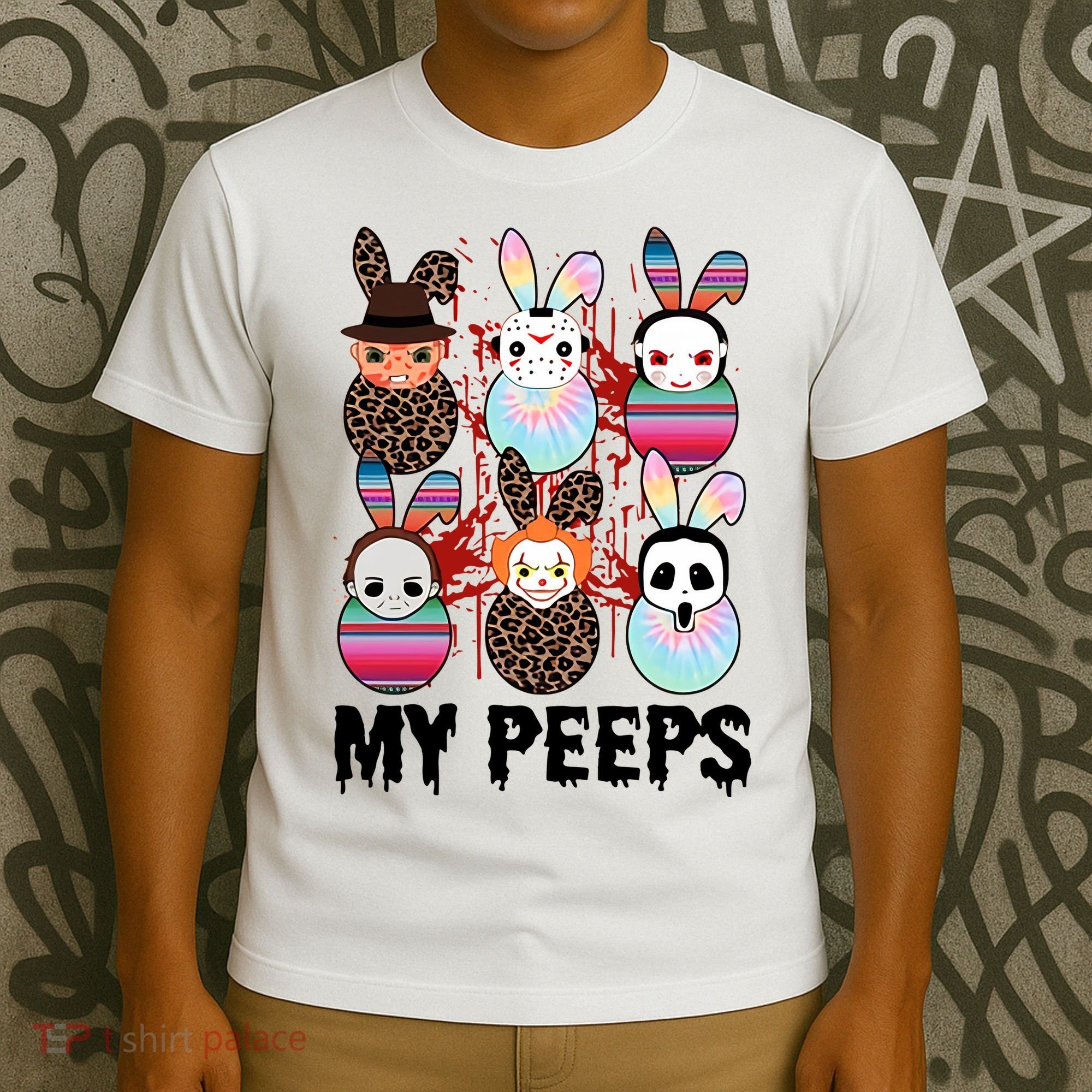 My Peeps Easter Horror Eggs Horror Movie Easter Horror Easter T-Shirt