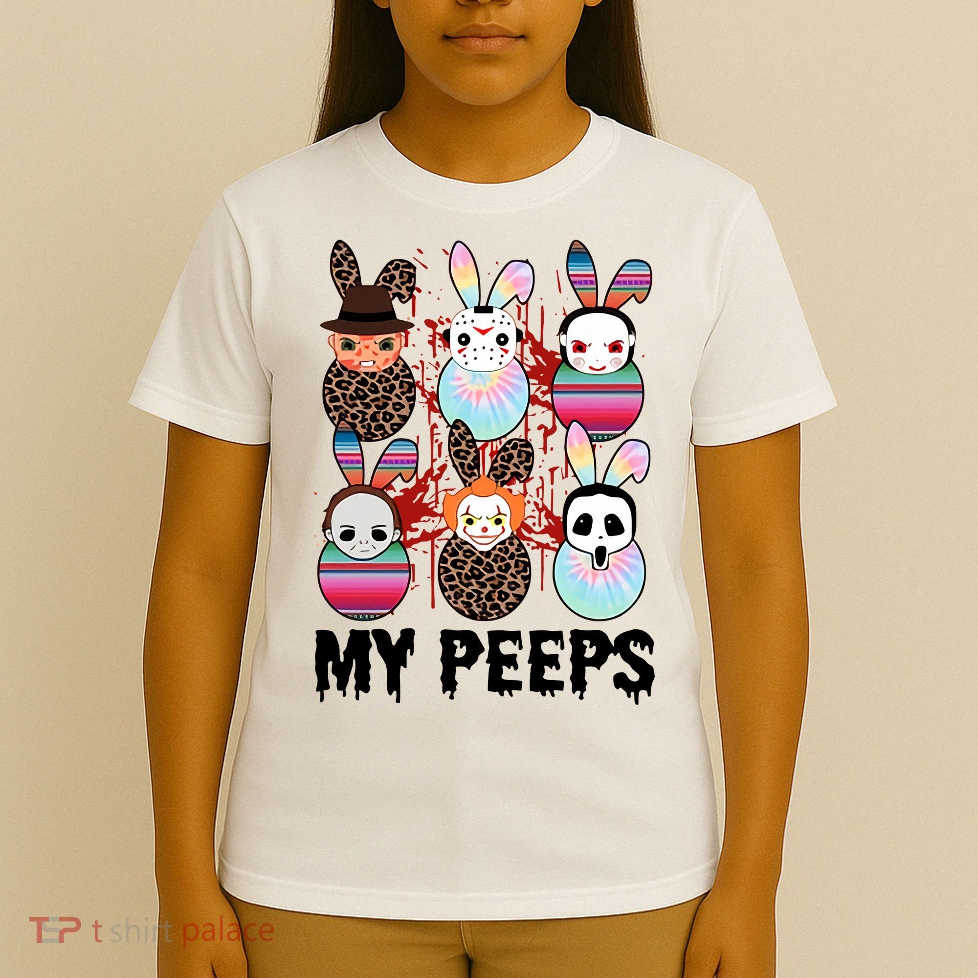 My Peeps Easter Horror Eggs Horror Movie Easter Horror Easter T-Shirt