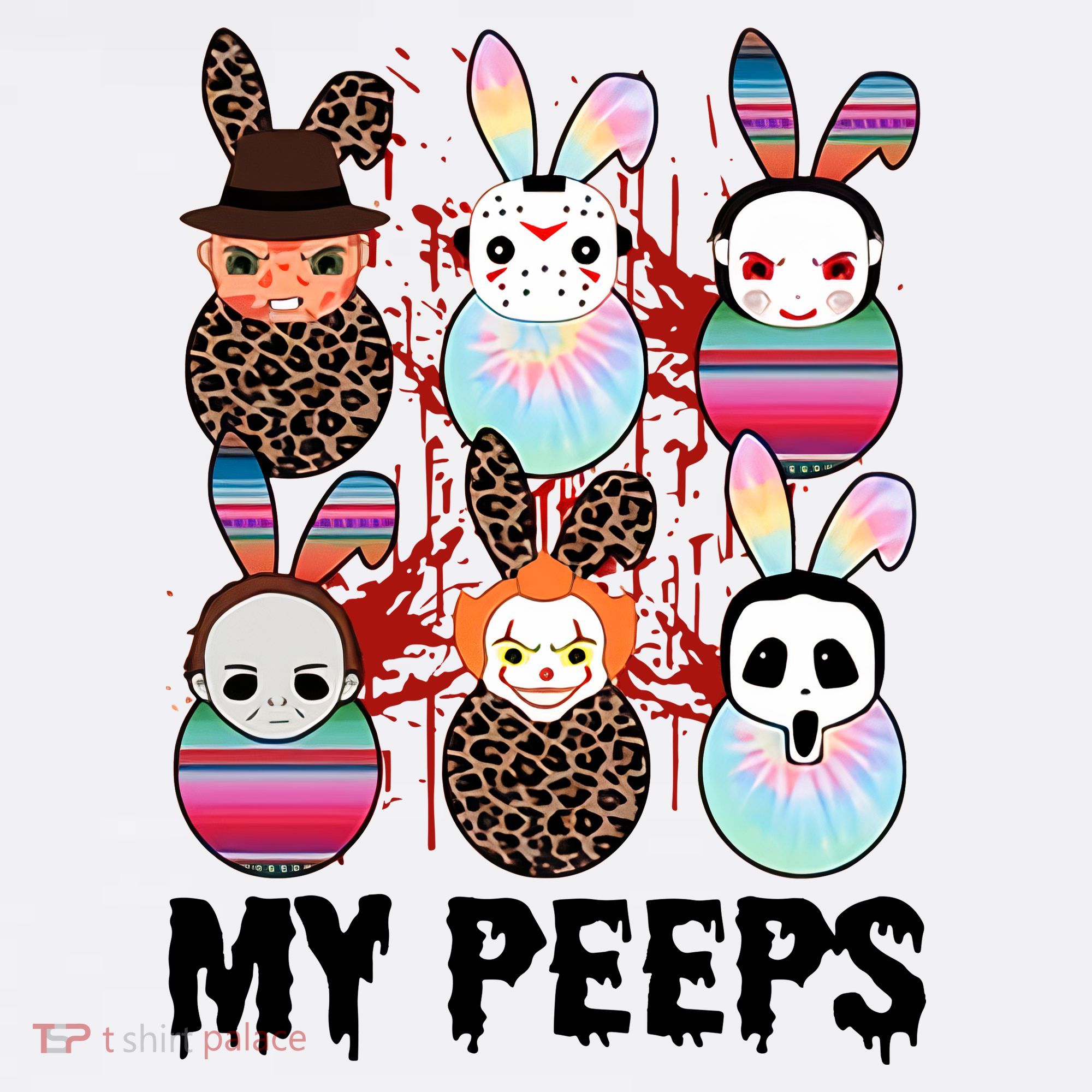 My Peeps Easter Horror Eggs Horror Movie Easter Horror Easter T-Shirt