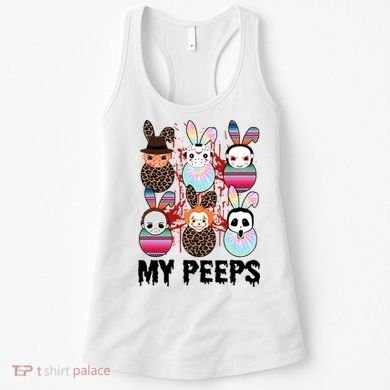 My Peeps Easter Horror Eggs Horror Movie Easter Horror Easter Women's Tank Top