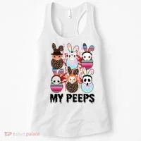 My Peeps Easter Horror Eggs Horror Movie Easter Horror Easter Women's Tank Top thumb 0