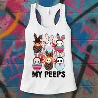 My Peeps Easter Horror Eggs Horror Movie Easter Horror Easter Women's Tank Top thumb 3