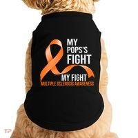 My Pops's Fight My Fight Multiple Sclerosis Ms Warrior Gift Doggie Tank thumb 0