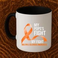 My Pops's Fight My Fight Multiple Sclerosis Ms Warrior Gift Coffee Mug thumb 2