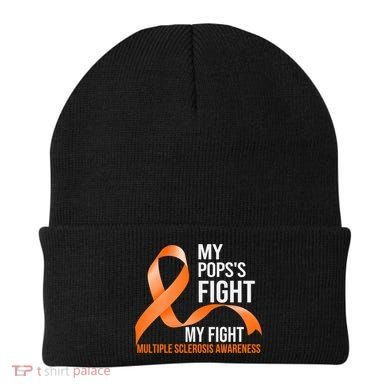 My Pops's Fight My Fight Multiple Sclerosis Ms Warrior Gift Beanie