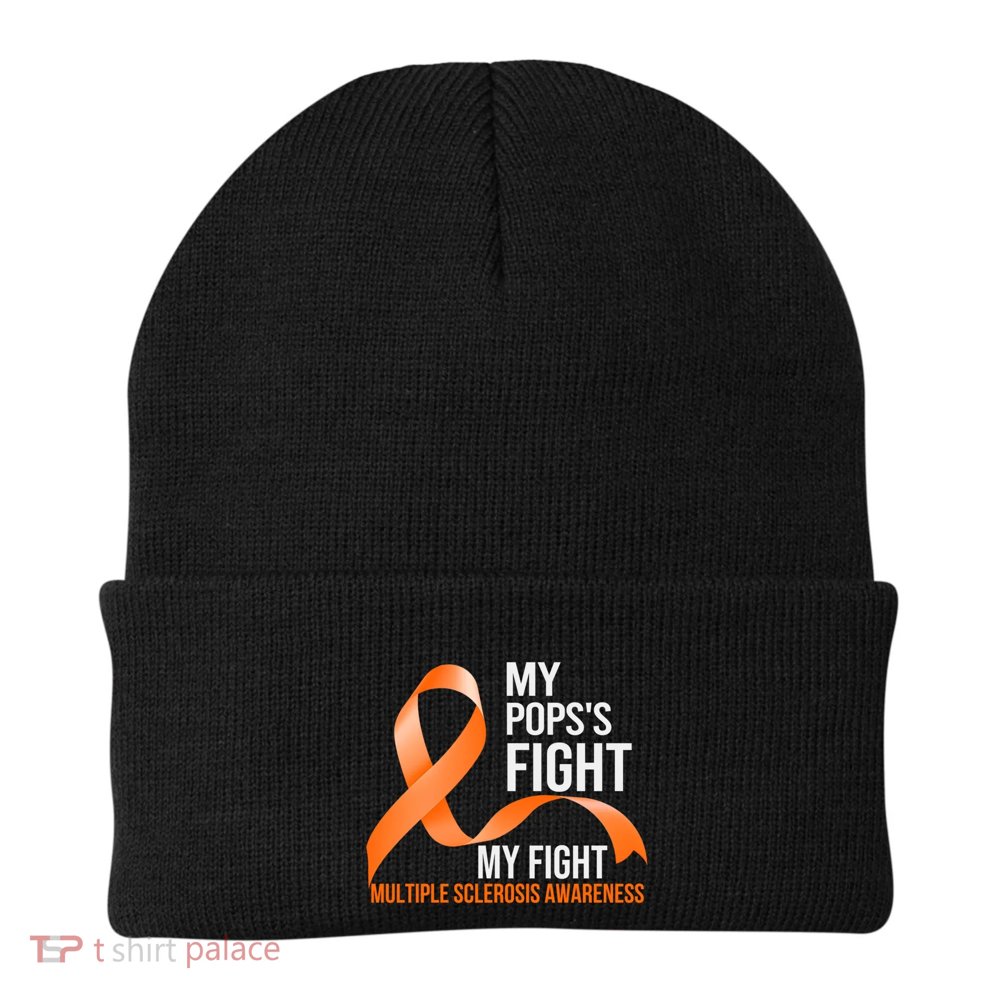 My Pops's Fight My Fight Multiple Sclerosis Ms Warrior Gift Beanie