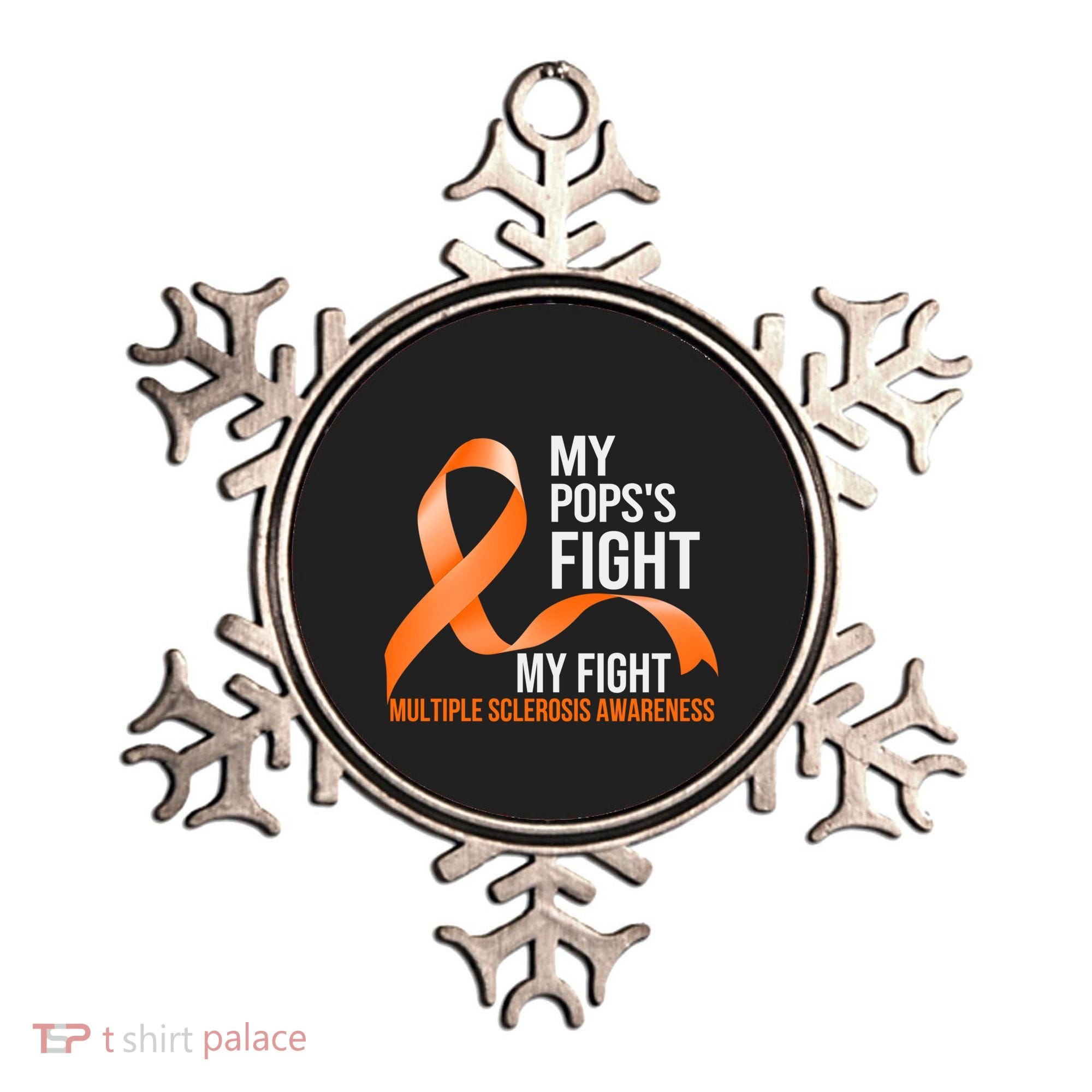 My Pops's Fight My Fight Multiple Sclerosis Ms Warrior Gift Ornament