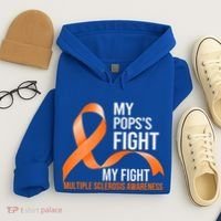 My Pops's Fight My Fight Multiple Sclerosis Ms Warrior Gift Hoodie thumb 4