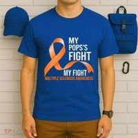 My Pops's Fight My Fight Multiple Sclerosis Ms Warrior Gift T-Shirt thumb 6