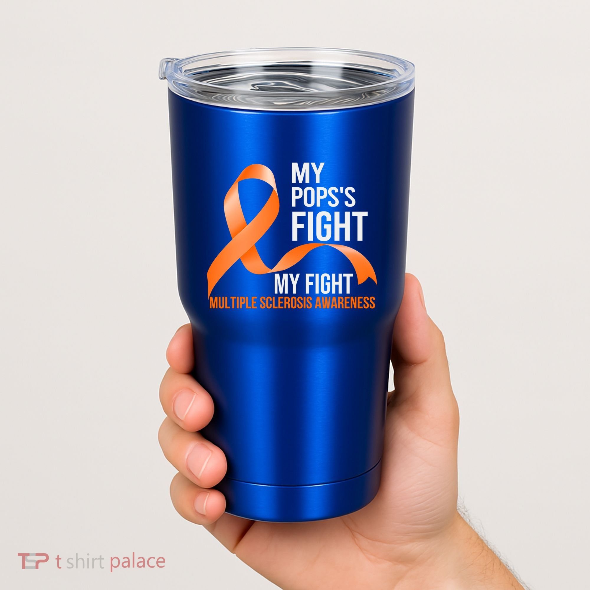 My Pops's Fight My Fight Multiple Sclerosis Ms Warrior Gift Tumbler