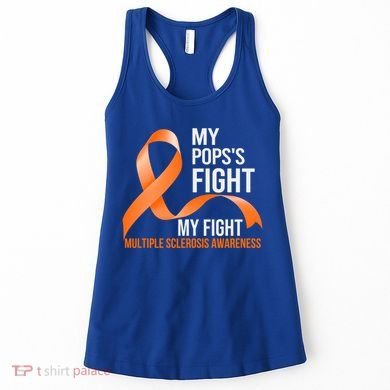 My Pops's Fight My Fight Multiple Sclerosis Ms Warrior Gift Women's Tank Top