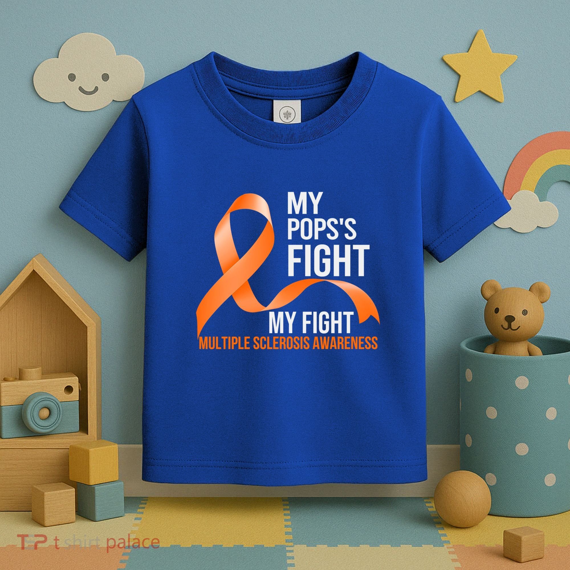 My Pops's Fight My Fight Multiple Sclerosis Ms Warrior Gift Toddler T-Shirt