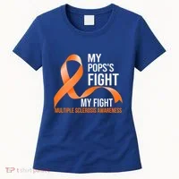 My Pops's Fight My Fight Multiple Sclerosis Ms Warrior Gift Women's T-Shirt thumb 0