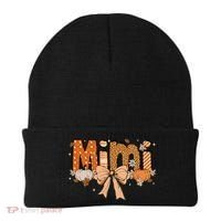 Mimi Pumpkin Fall Coquette Bow Thanksgiving Mom Beanie thumb 0