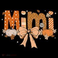 Mimi Pumpkin Fall Coquette Bow Thanksgiving Mom Women's Hoodie thumb 2