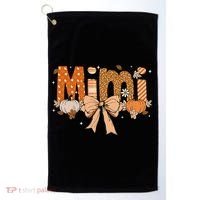 Mimi Pumpkin Fall Coquette Bow Thanksgiving Mom Golf Towel thumb 0