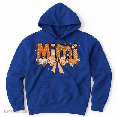Mimi Pumpkin Fall Coquette Bow Thanksgiving Mom Hoodie
