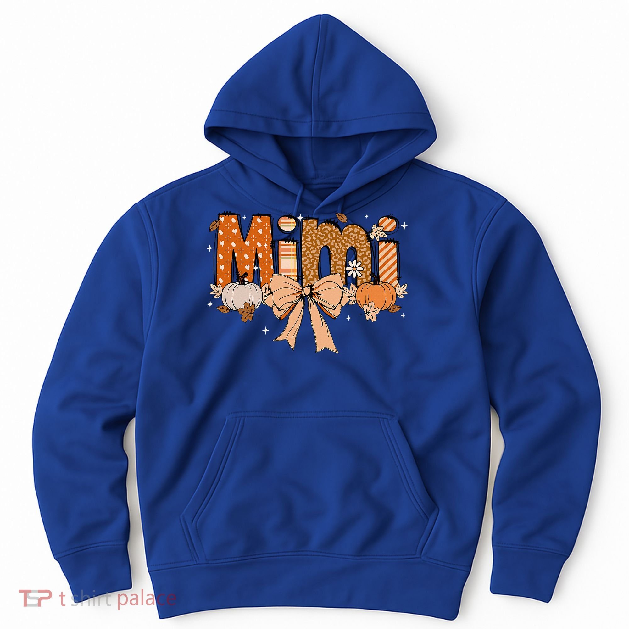 Mimi Pumpkin Fall Coquette Bow Thanksgiving Mom Hoodie