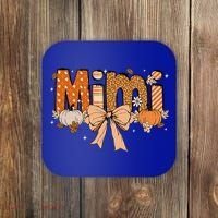 Mimi Pumpkin Fall Coquette Bow Thanksgiving Mom Coaster thumb 0