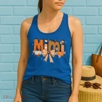 Mimi Pumpkin Fall Coquette Bow Thanksgiving Mom Women's Tank Top thumb 2