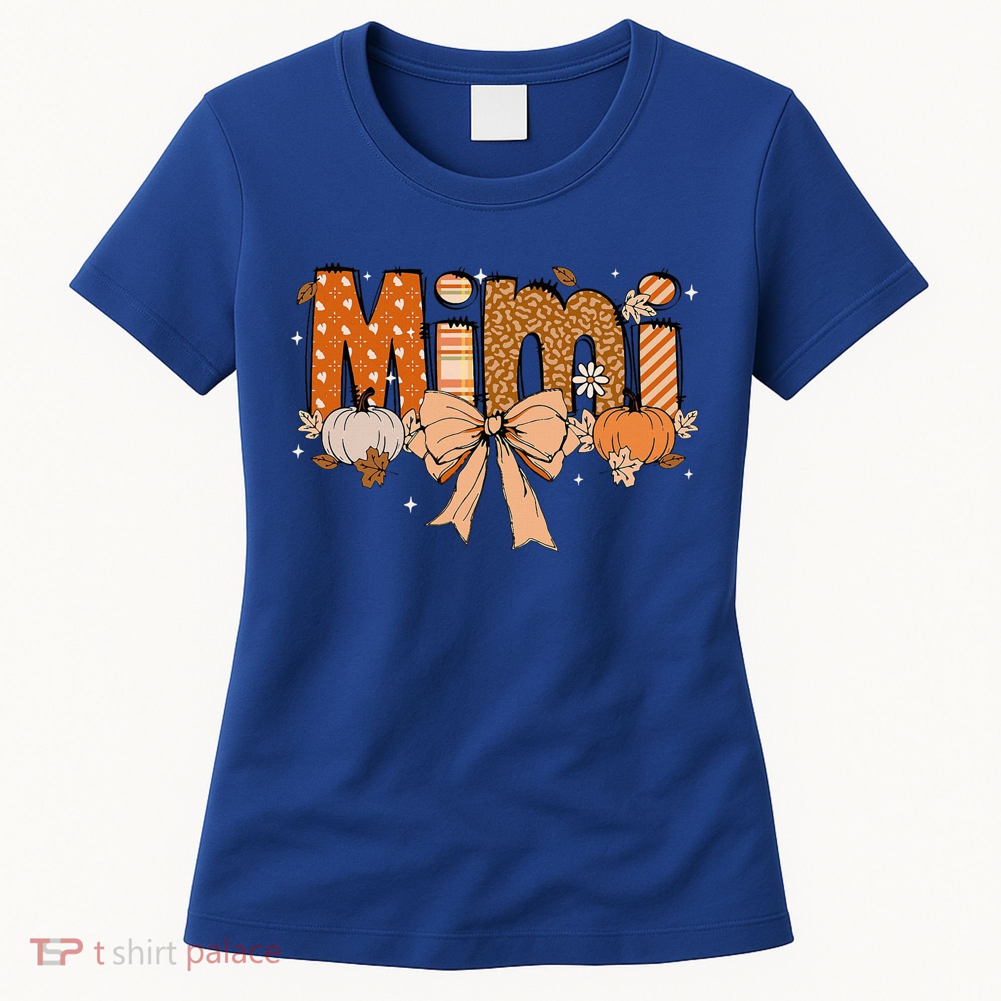Mimi Pumpkin Fall Coquette Bow Thanksgiving Mom Women's T-Shirt