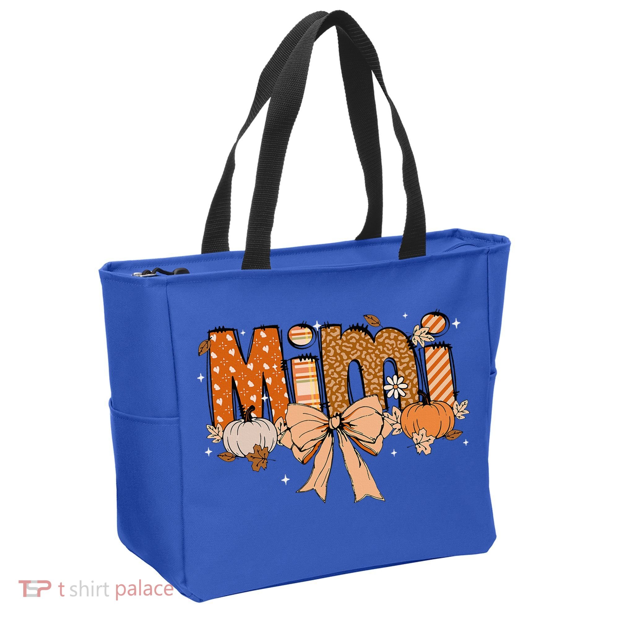 Mimi Pumpkin Fall Coquette Bow Thanksgiving Mom Tote Bag