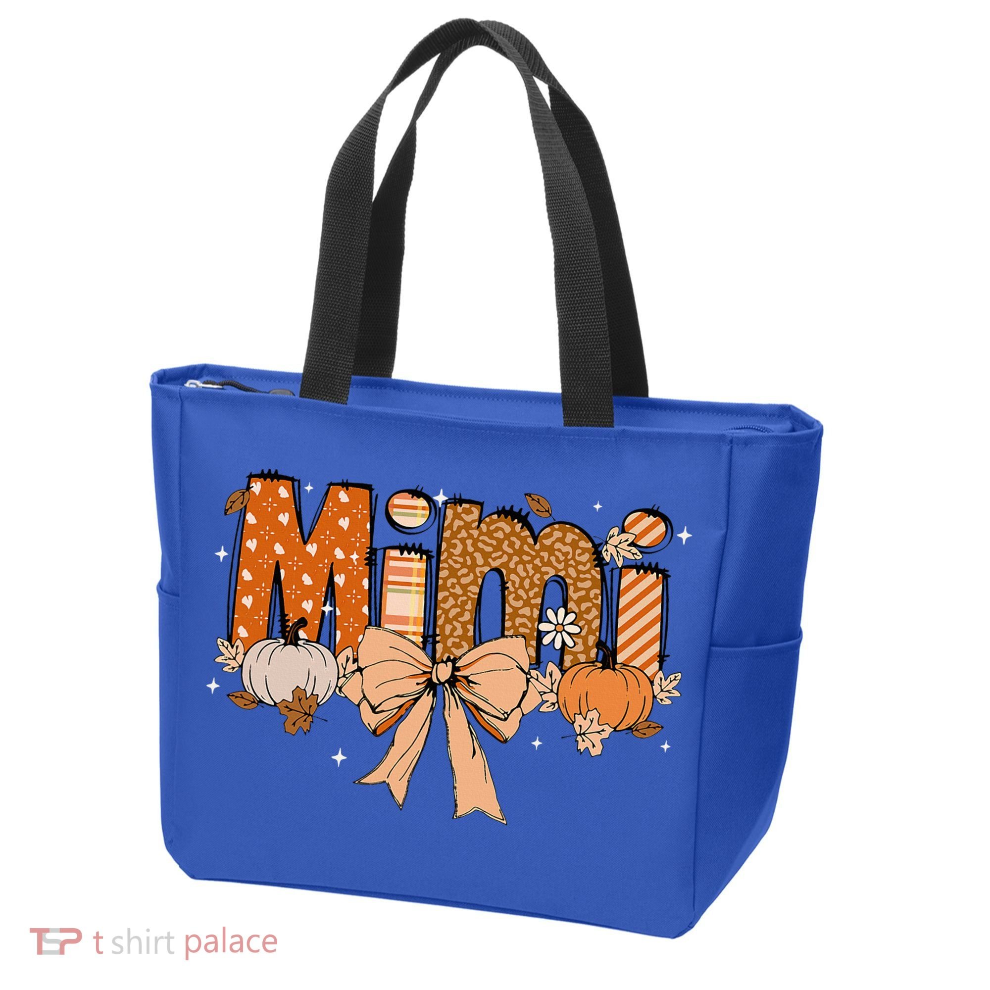 Mimi Pumpkin Fall Coquette Bow Thanksgiving Mom Tote Bag