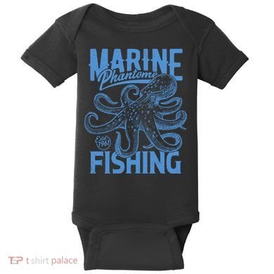 Marine Phantome Fishing Baby Bodysuit