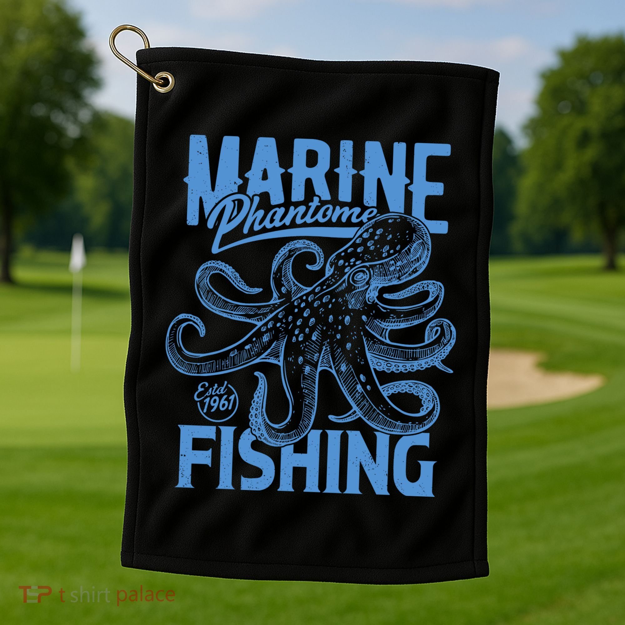 Marine Phantome Fishing Golf Towel