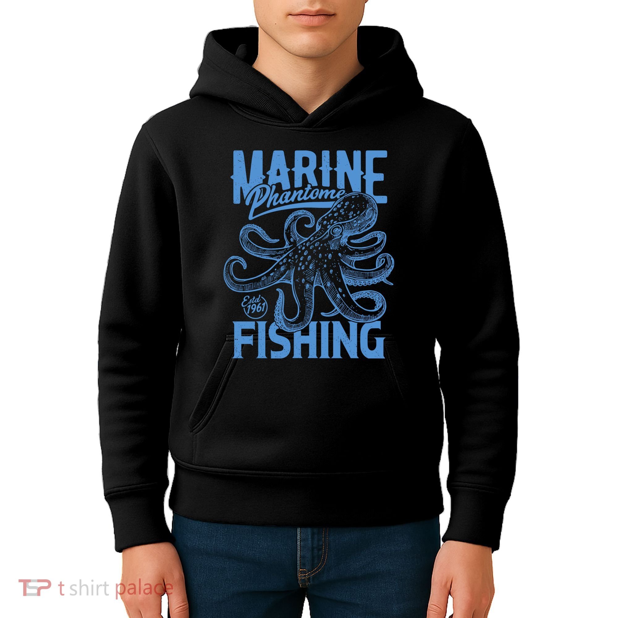Marine Phantome Fishing Kids Hoodie