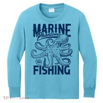 Marine Phantome Fishing Kids Long Sleeve Shirt