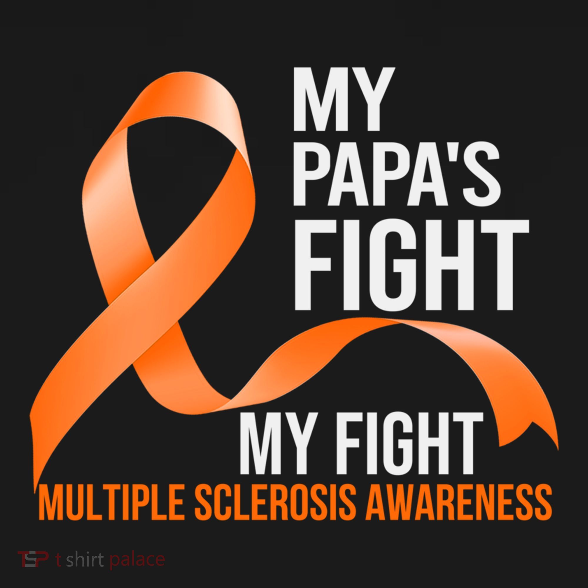My Papa's Fight My Fight Multiple Sclerosis Ms Warrior Cute Gift Baby Long Sleeve Bodysuit
