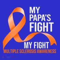 My Papa's Fight My Fight Multiple Sclerosis Ms Warrior Cute Gift Long Sleeve Shirt thumb 2