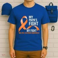 My Papa's Fight My Fight Multiple Sclerosis Ms Warrior Cute Gift T-Shirt thumb 6