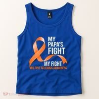 My Papa's Fight My Fight Multiple Sclerosis Ms Warrior Cute Gift Tank Top thumb 2