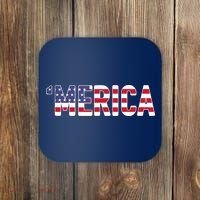 'Merica Patriotic Flag USA United States America Novelty Coaster thumb 0