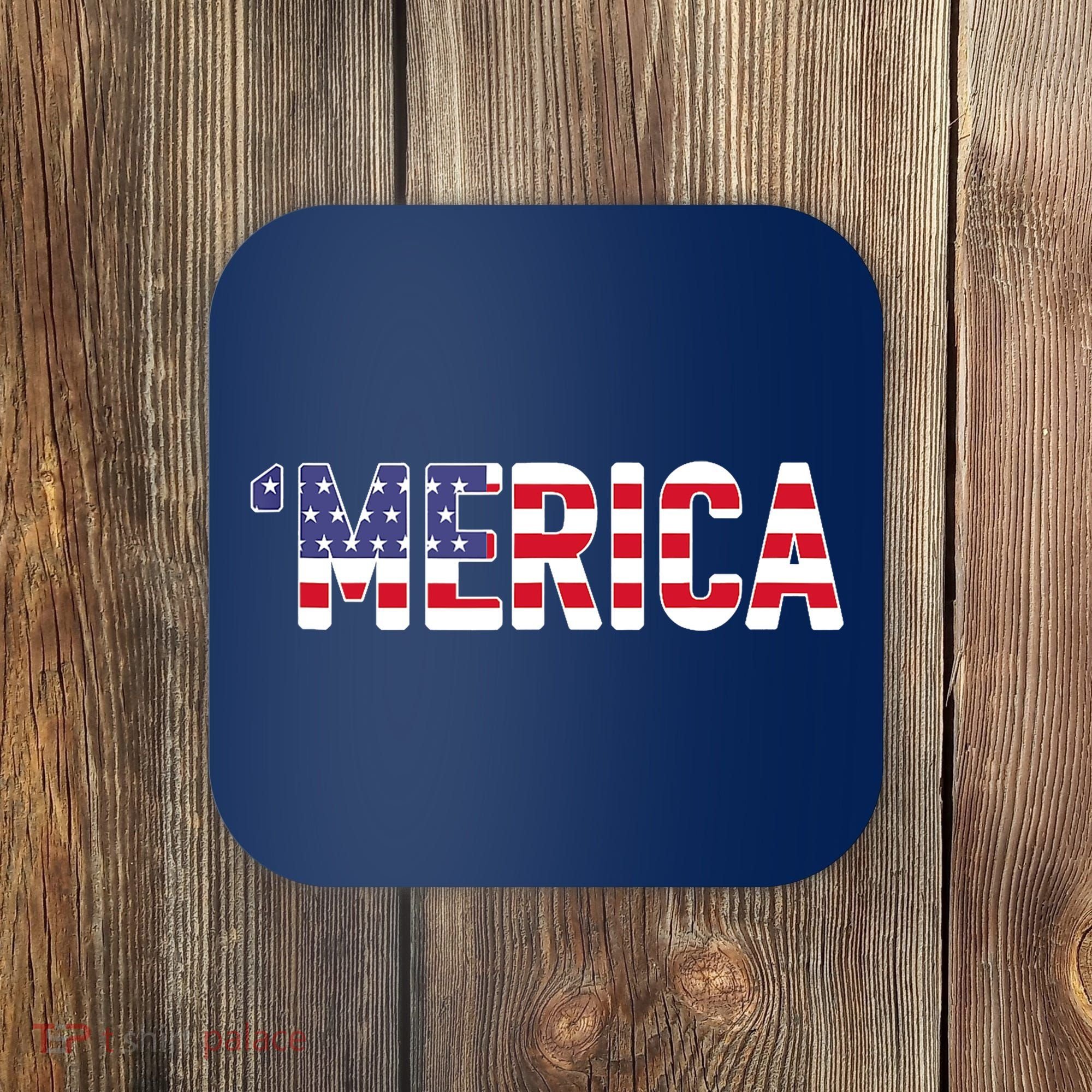 'Merica Patriotic Flag USA United States America Novelty Coaster