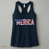 'Merica Patriotic Flag USA United States America Novelty Women's Tank Top thumb 3
