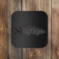 Musky Pine Forest Treeline Outdoor Fishing Angler Coaster thumb 0