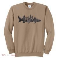 Musky Pine Forest Treeline Outdoor Fishing Angler Sweatshirt thumb 0