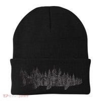 Musky Pine Forest Treeline Outdoor Fishing Angler Beanie thumb 0