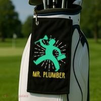 Mr. Plumber Funny Plumber Golf Towel thumb 2